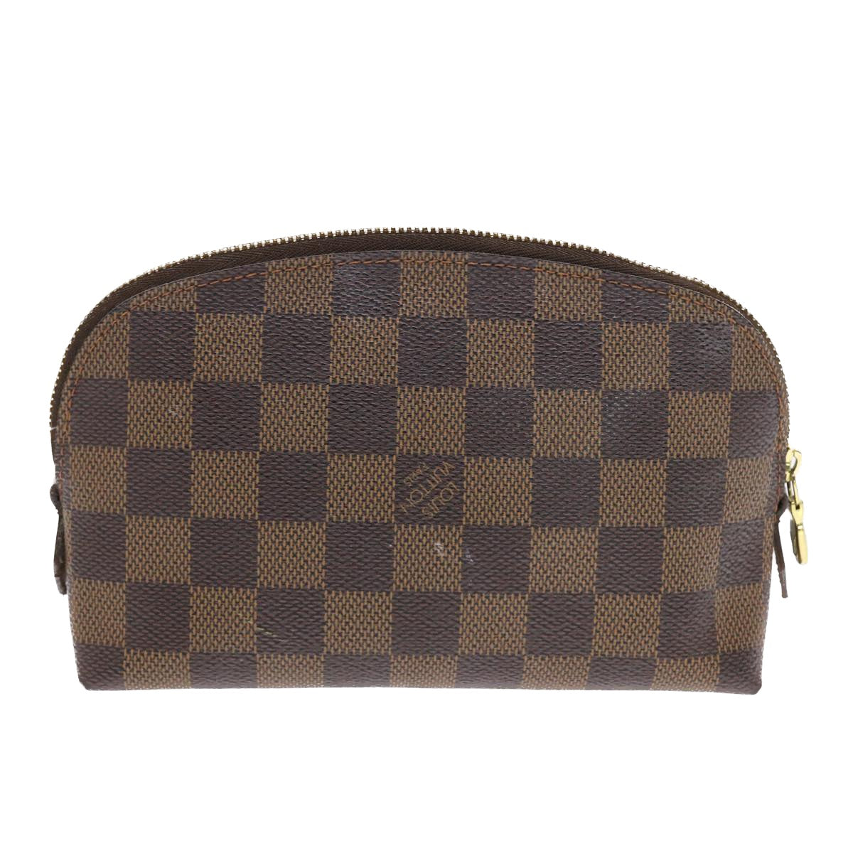 LOUIS VUITTON Damier Ebene Pochette Cosmetic PM Pouch N47516 LV 49642