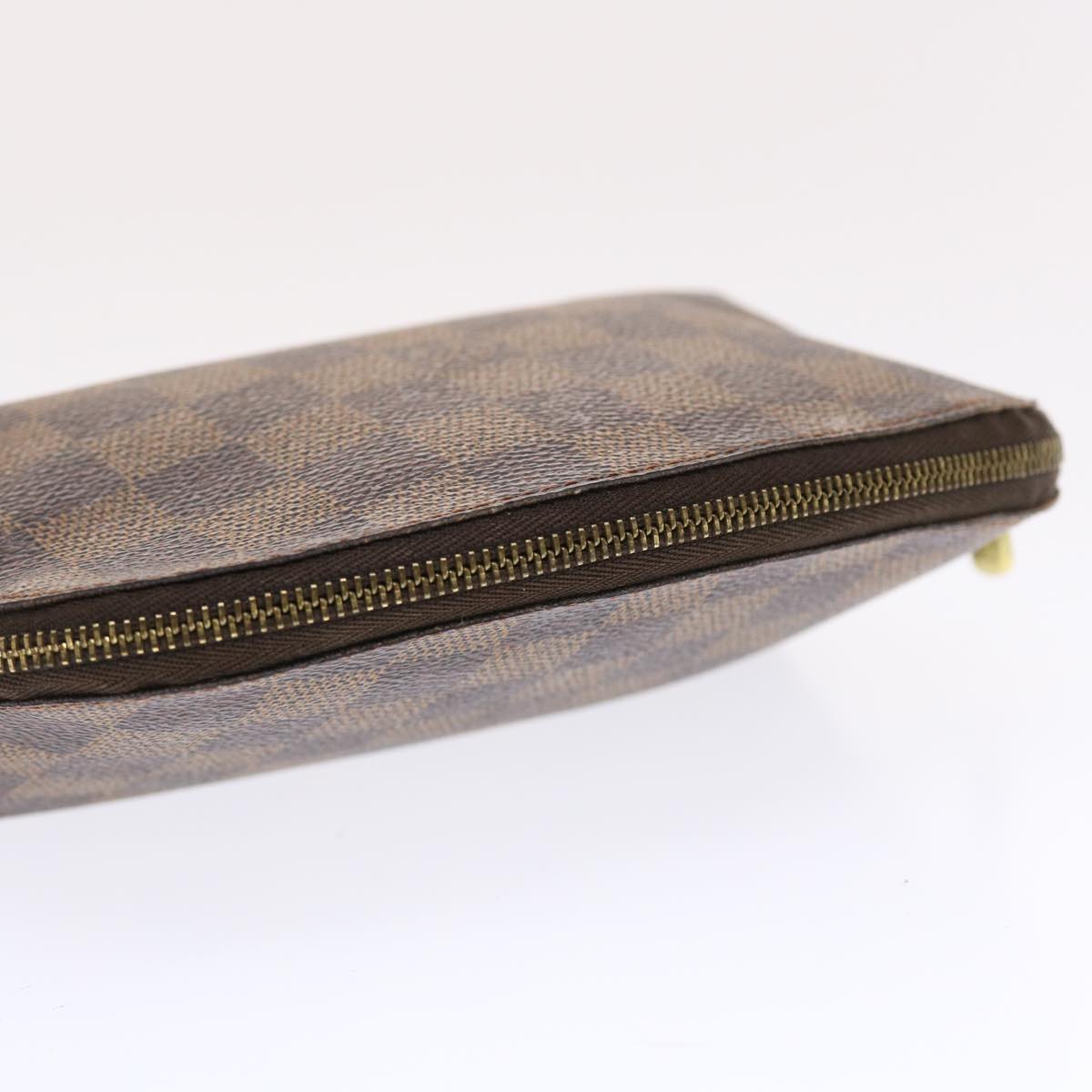 LOUIS VUITTON Damier Ebene Pochette Cosmetic PM Pouch N47516 LV 49642
