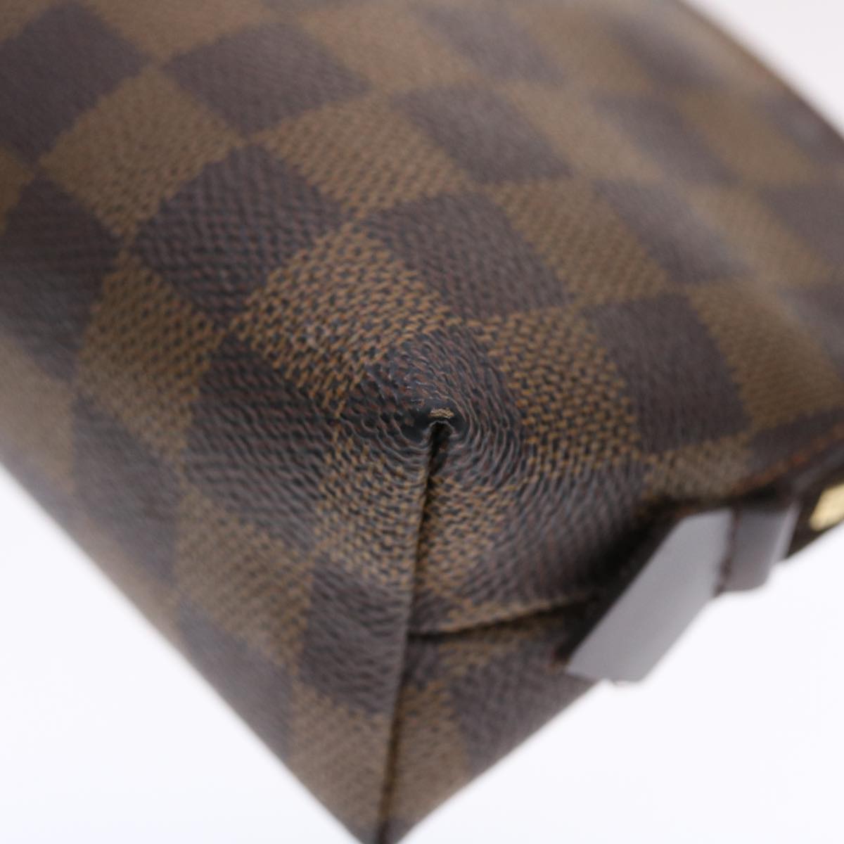 LOUIS VUITTON Damier Ebene Pochette Cosmetic PM Pouch N47516 LV 49642