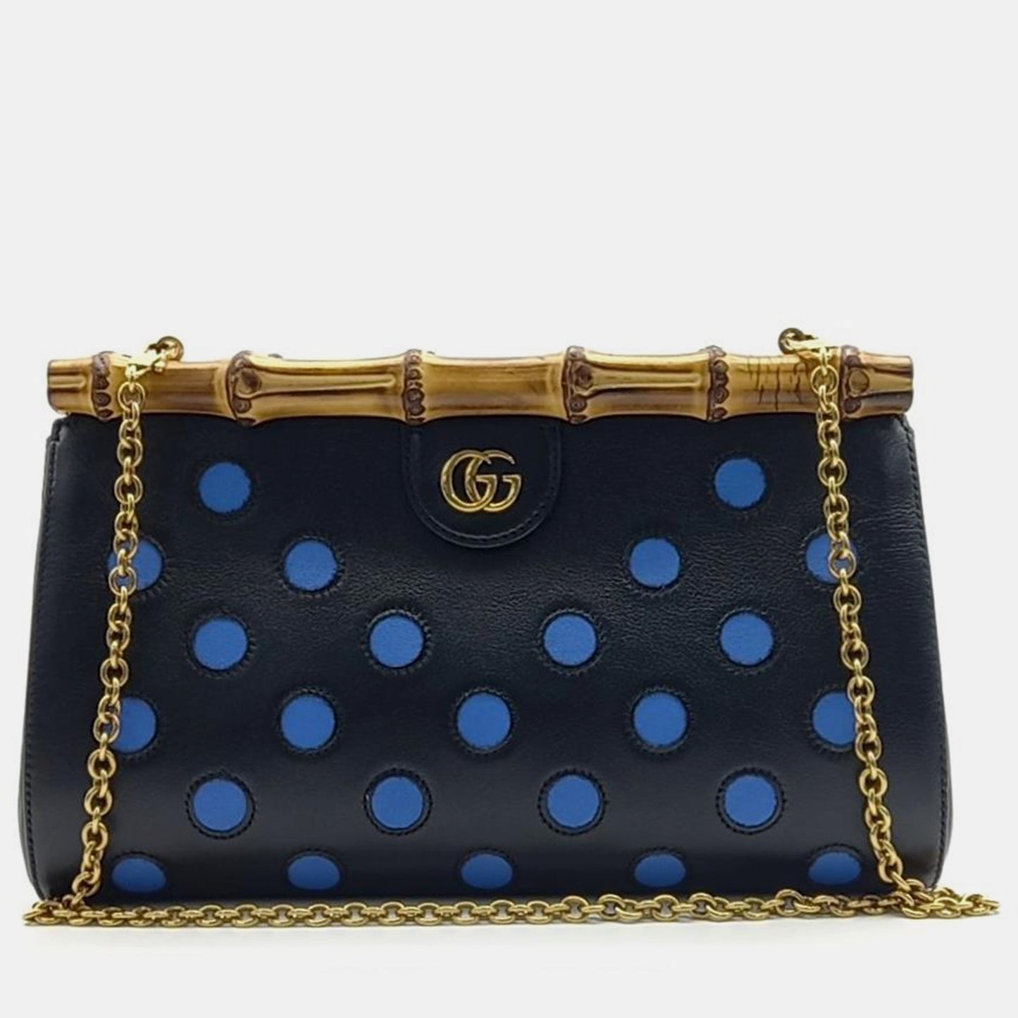 Luxury Gucci Trending 2025 Black Leather Bamboo Shoulder Bag