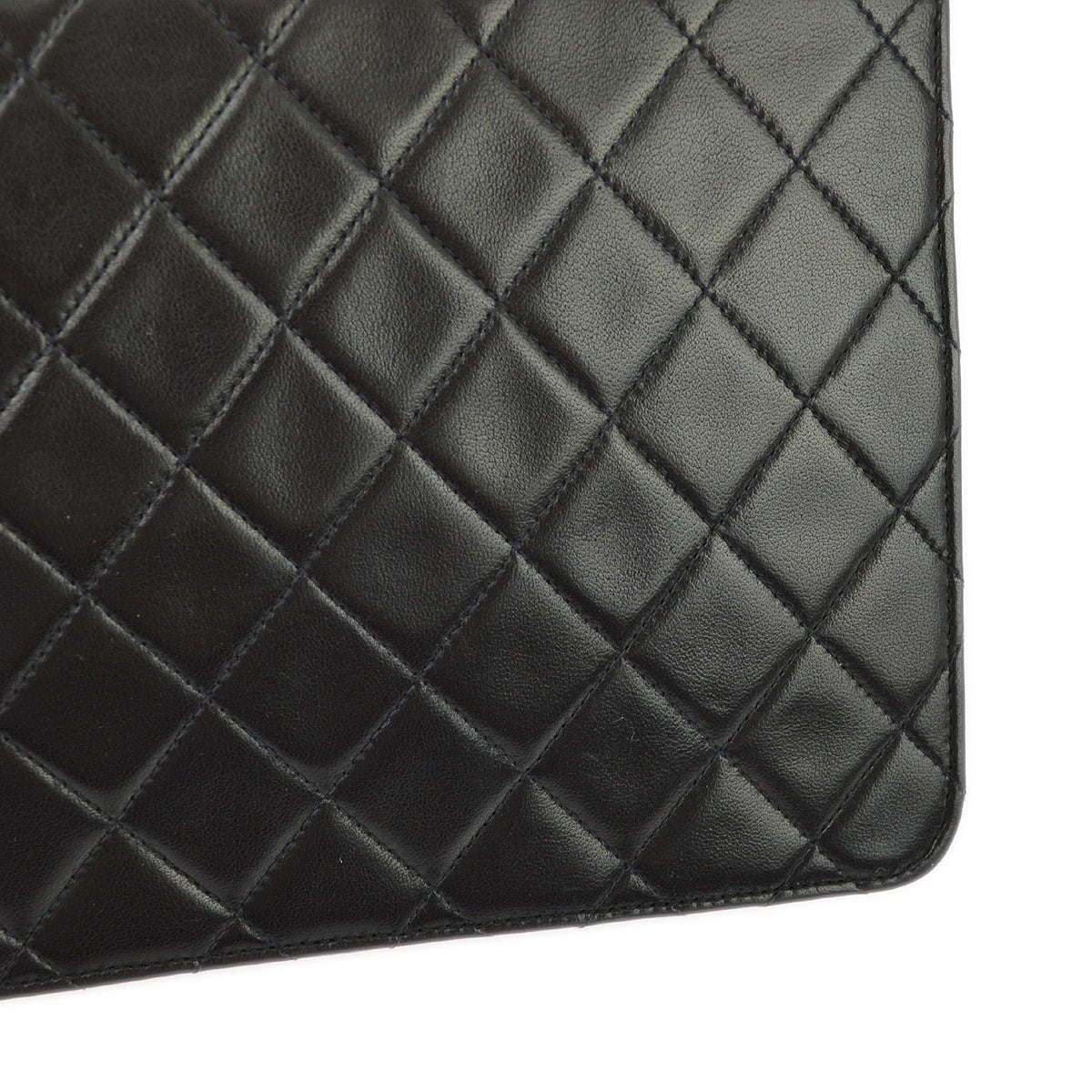 Chanel 1991-1994 Lambskin Pushlock Small Half Flap Shoulder Bag