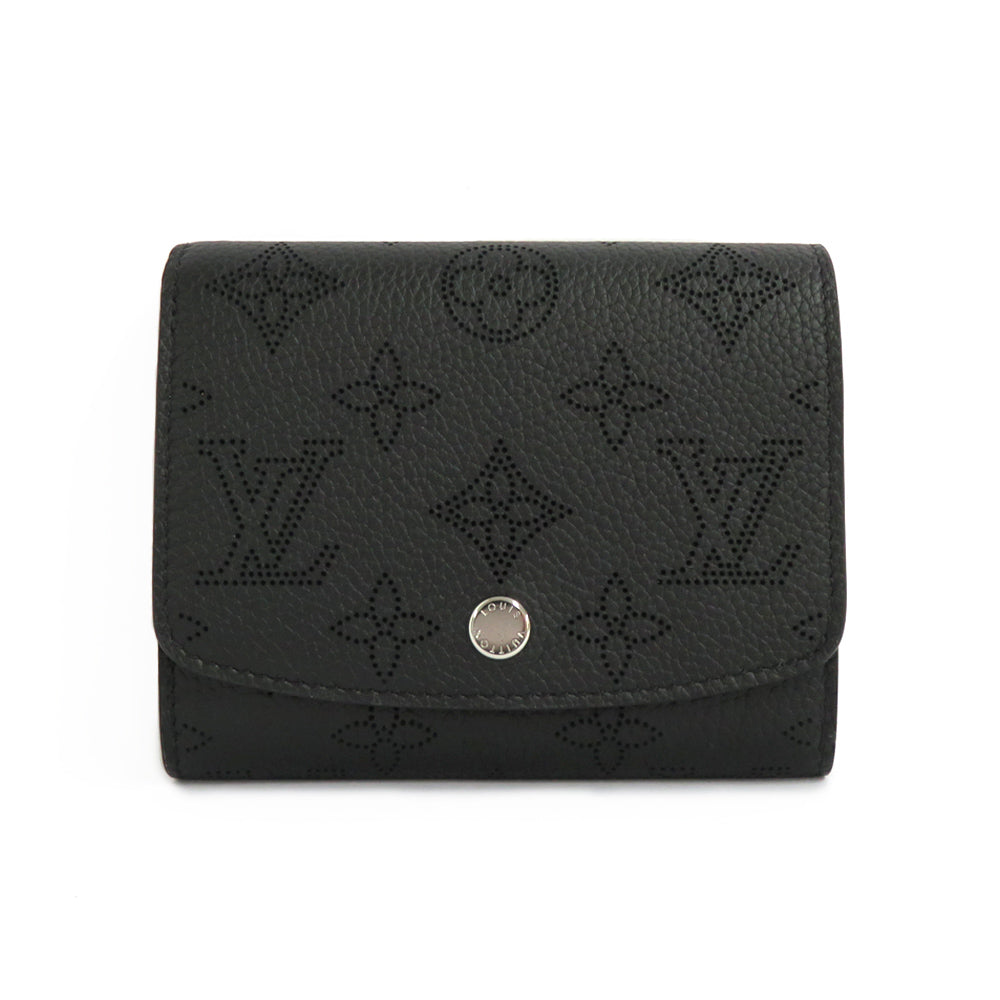 Louis Vuitton Portefolio Illis Compact M62540 Machina Monogram Noir Black Silver  Two Fold Wallet Leather