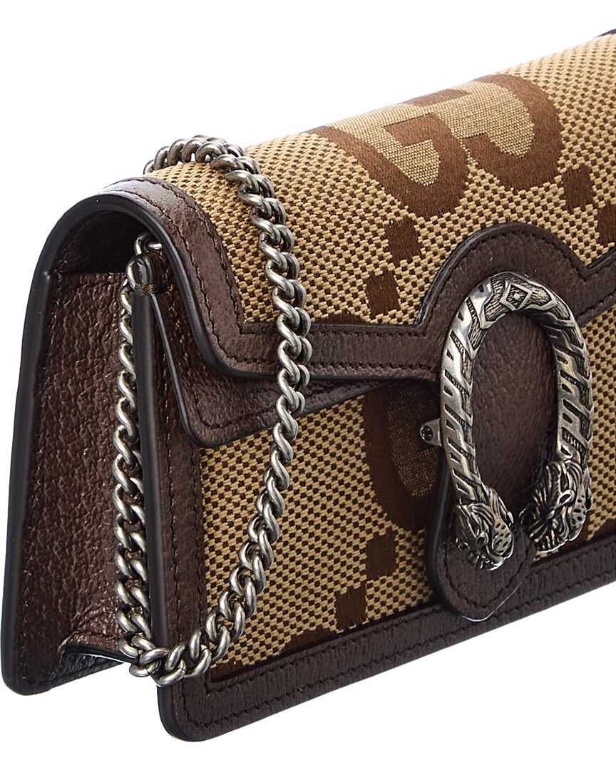 Gucci Dionysus Super Mini Jumbo GG Canvas & Leather Shoulder Bag