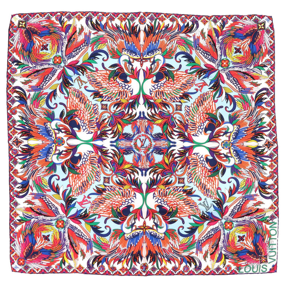 LOUIS VUITTON scarf M71426 silk multicolor logo Women