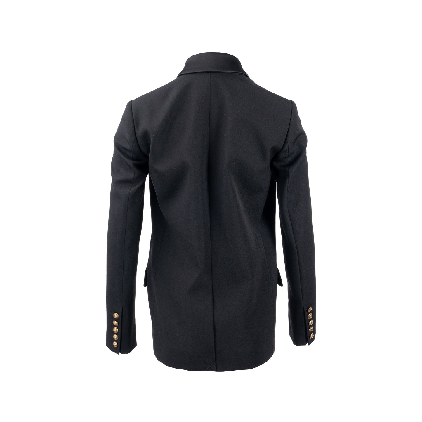 Balmain size 34 classic wool jacket black with gold button