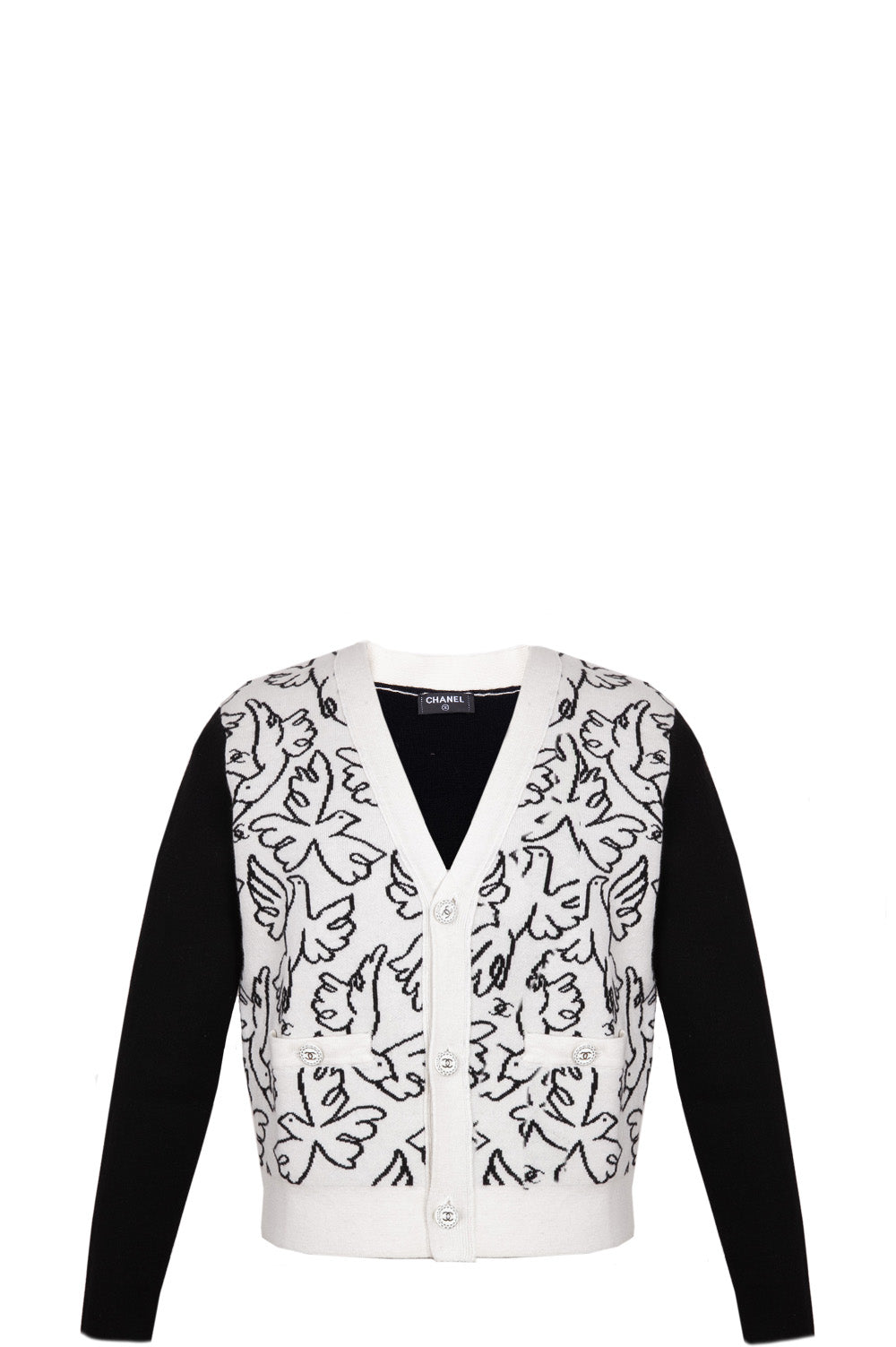 CHANEL Knit Cardigan Cashmere Doves Cruise 22