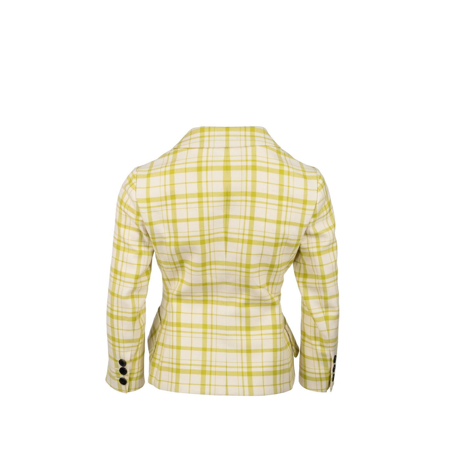 Luxury Dior Size 34 Pop Check Blazer Virgin Wool Light Green/White
