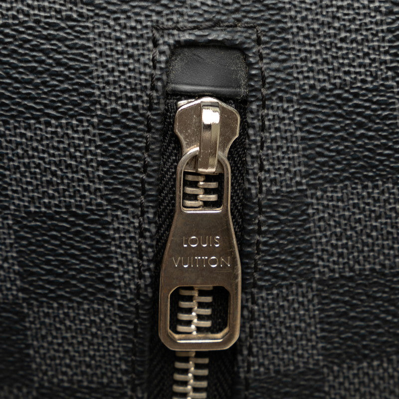 Louis Vuitton Damier Graphite Mick MM Sloping Shoulder Bag N41106 Black PVC Leather Men LOUIS VUITTON