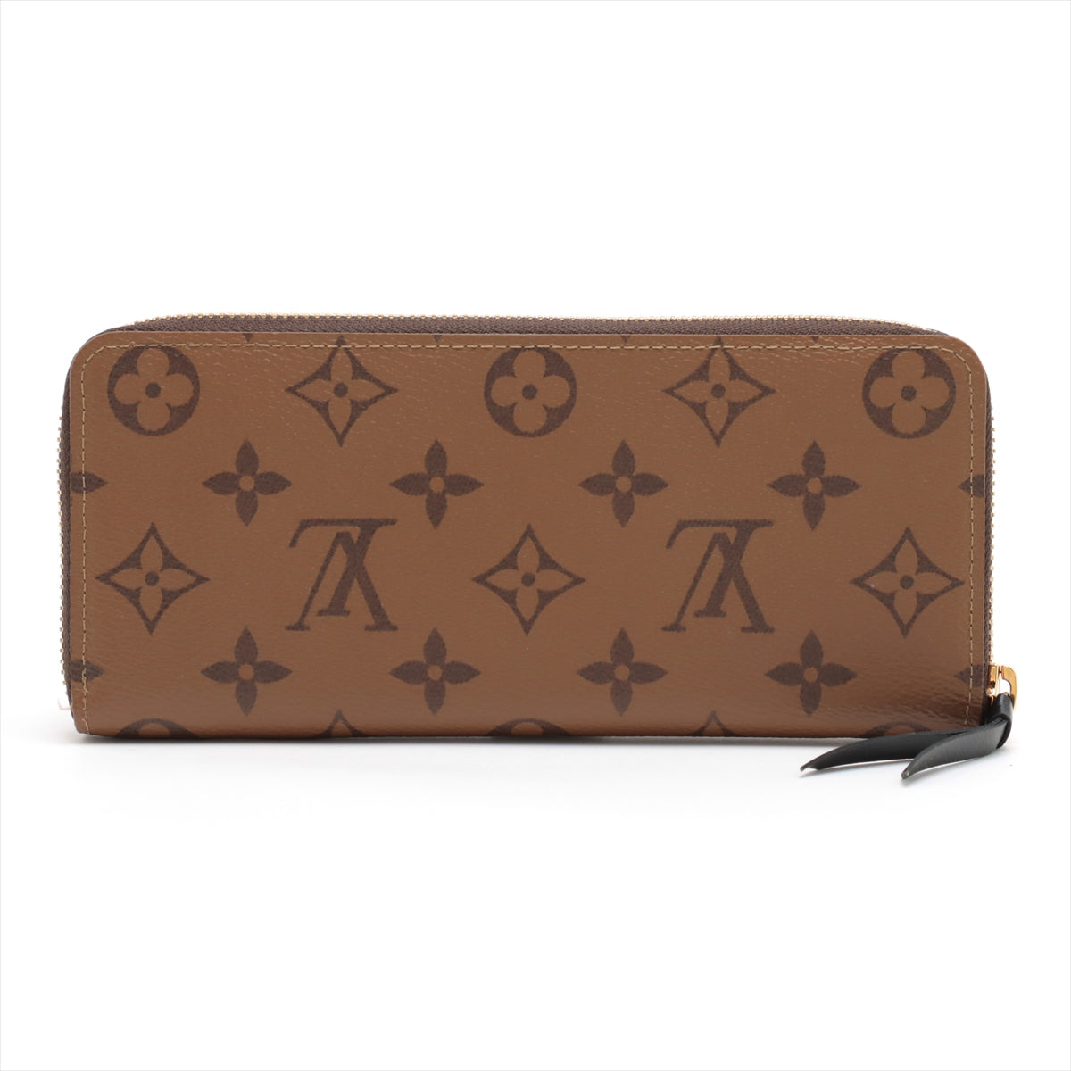Louis Vuitton Monogram Reversee Portfolio Clemence M82336 Black X Brown Round  Wallet