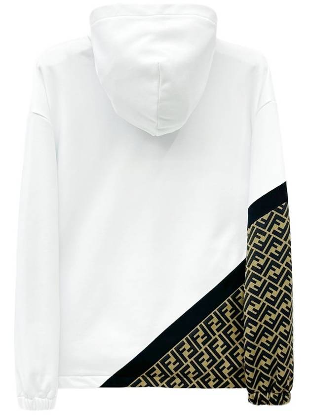 Luxury Fendi Monogram Logo Hoodie White