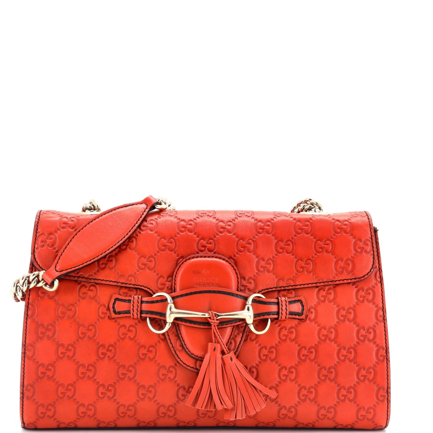 Emily Chain Flap Bag Guccissima Leather Medium
