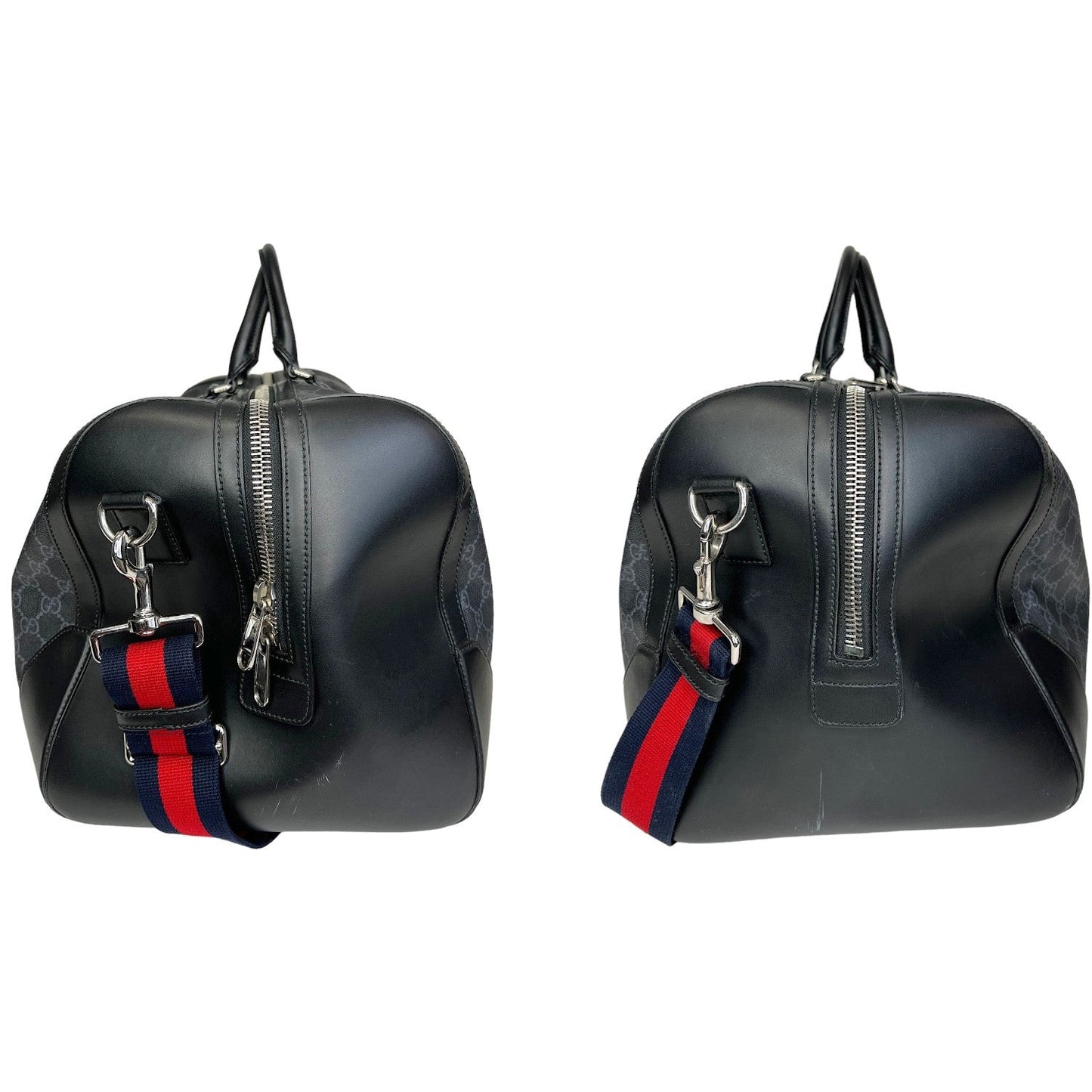 Luxury Gucci Black GG Supreme Duffle Bag