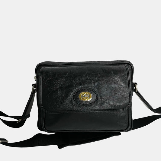 Luxury Gucci Trending 2025 Black Leather Medium Morpheus Crossbody Bag