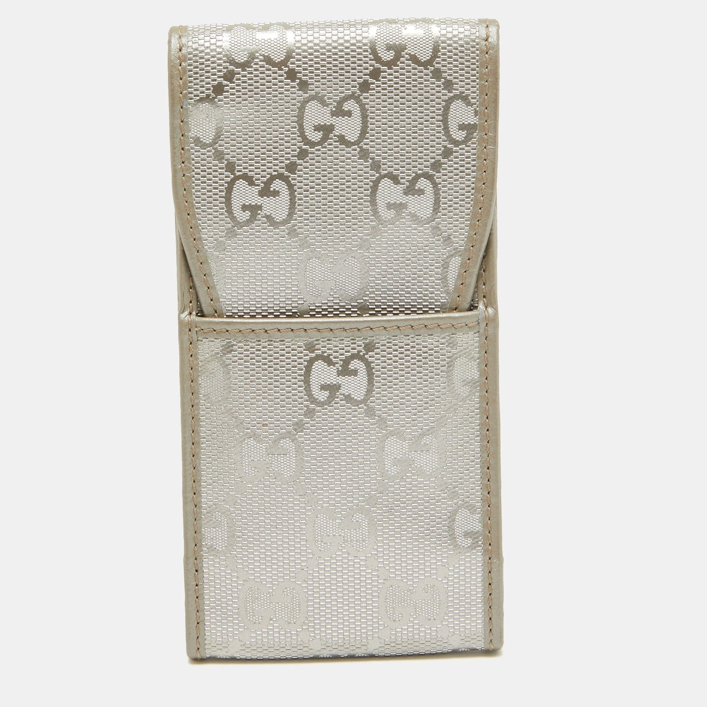 Luxury Gucci Trending 2025 Silver GG Imprime Canvas Cigarette Case