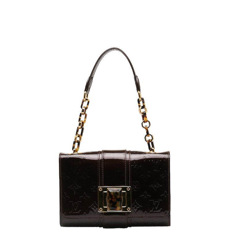 Louis Vuitton Monogram Vernis Vermont Avenue Chain Shelter Bag M91279 Amarant Pearl Patent Leather  Louis Vuitton