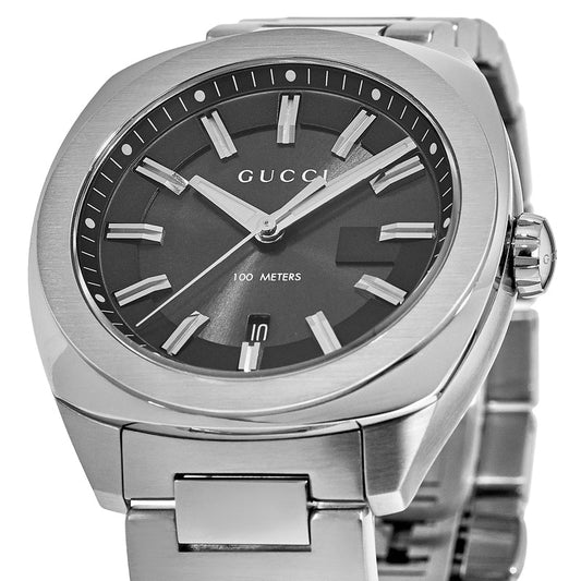 Gucci GG2570 Black Dial Stainless Steel Men's Watch YA142301