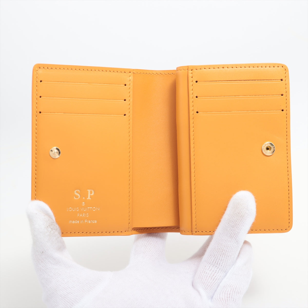 Louis Vuitton LV Broderie Angles Portfolio Clare   Orange Compact Wallet M82523