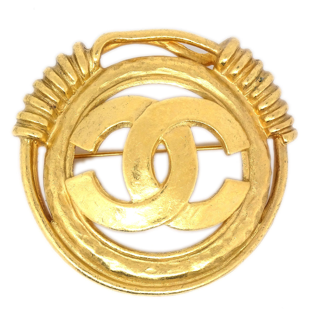 Luxury Chanel 1994 CC Spring Border Brooch Large