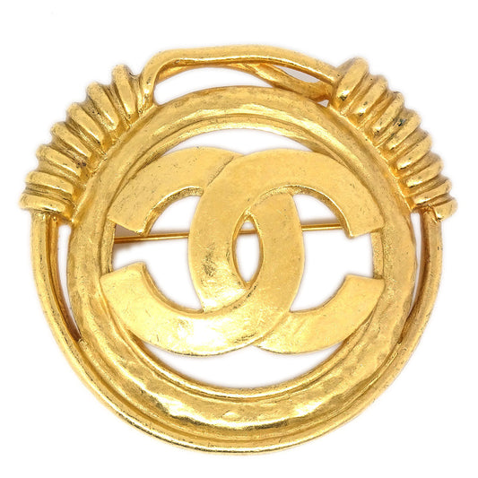Luxury Chanel 1994 CC Spring Border Brooch Large