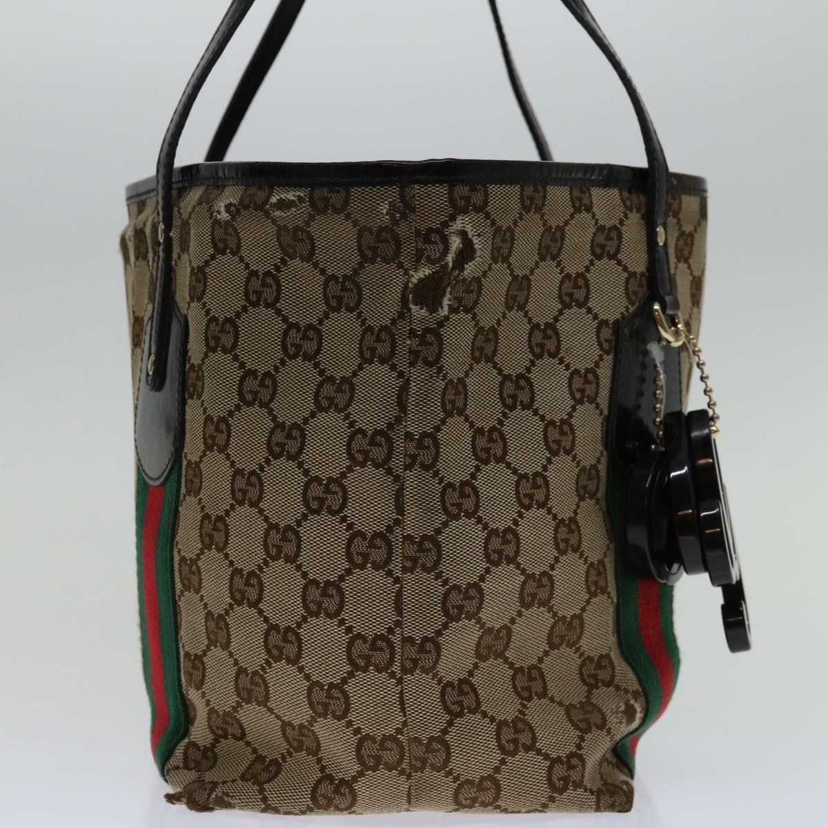 Luxury Gucci Trending 2025 GG Canvas Web Sherry Line Tote Bag Beige Red Green