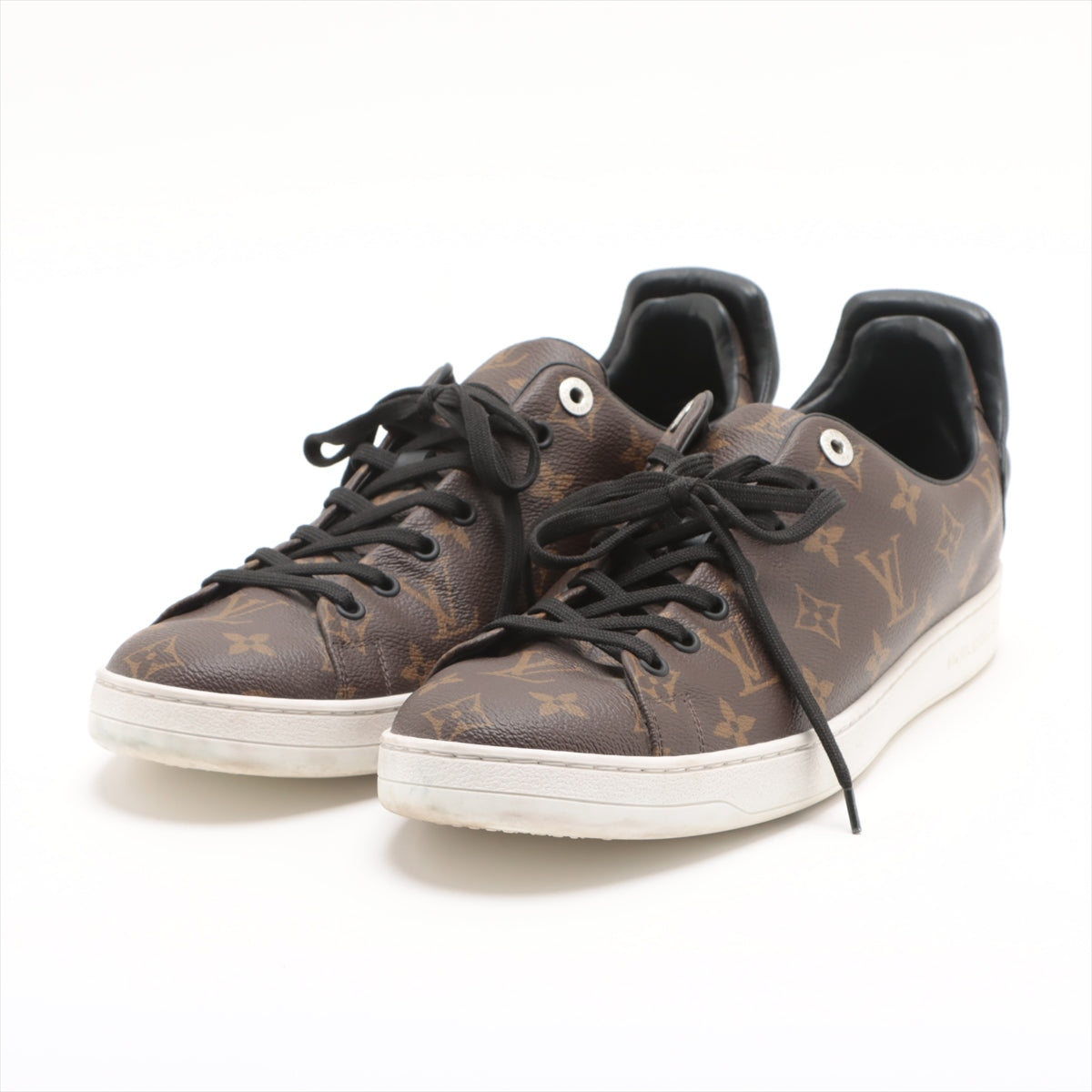 Louis Vuitton Front Line 16 Years PVC Leather Trainers 10 Men Brown MS0176 Monogram Change