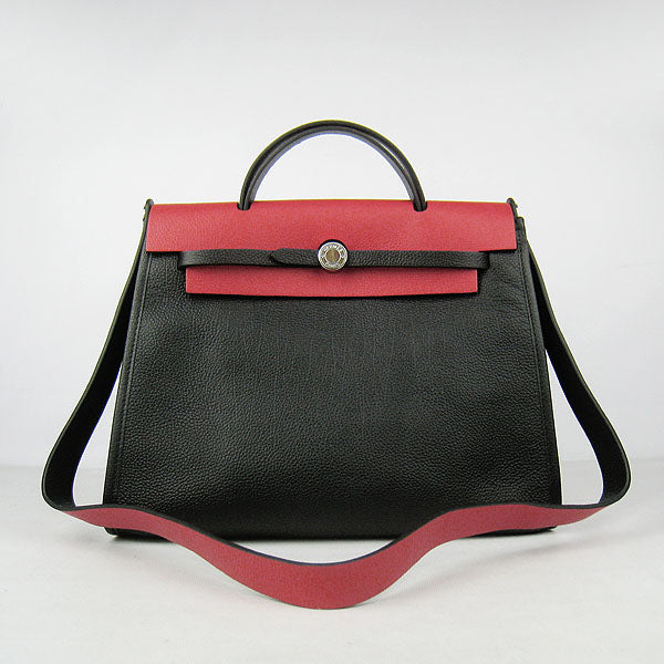 Luxury Hermes Herbag 60667 Cow Leather Red