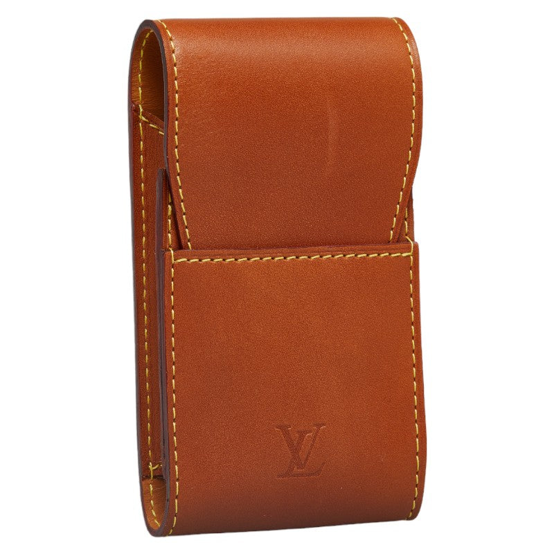 Louis Vuitton Nonemad Cigarette Case M85021 Camel Brown Leather Men Louis Vuitton