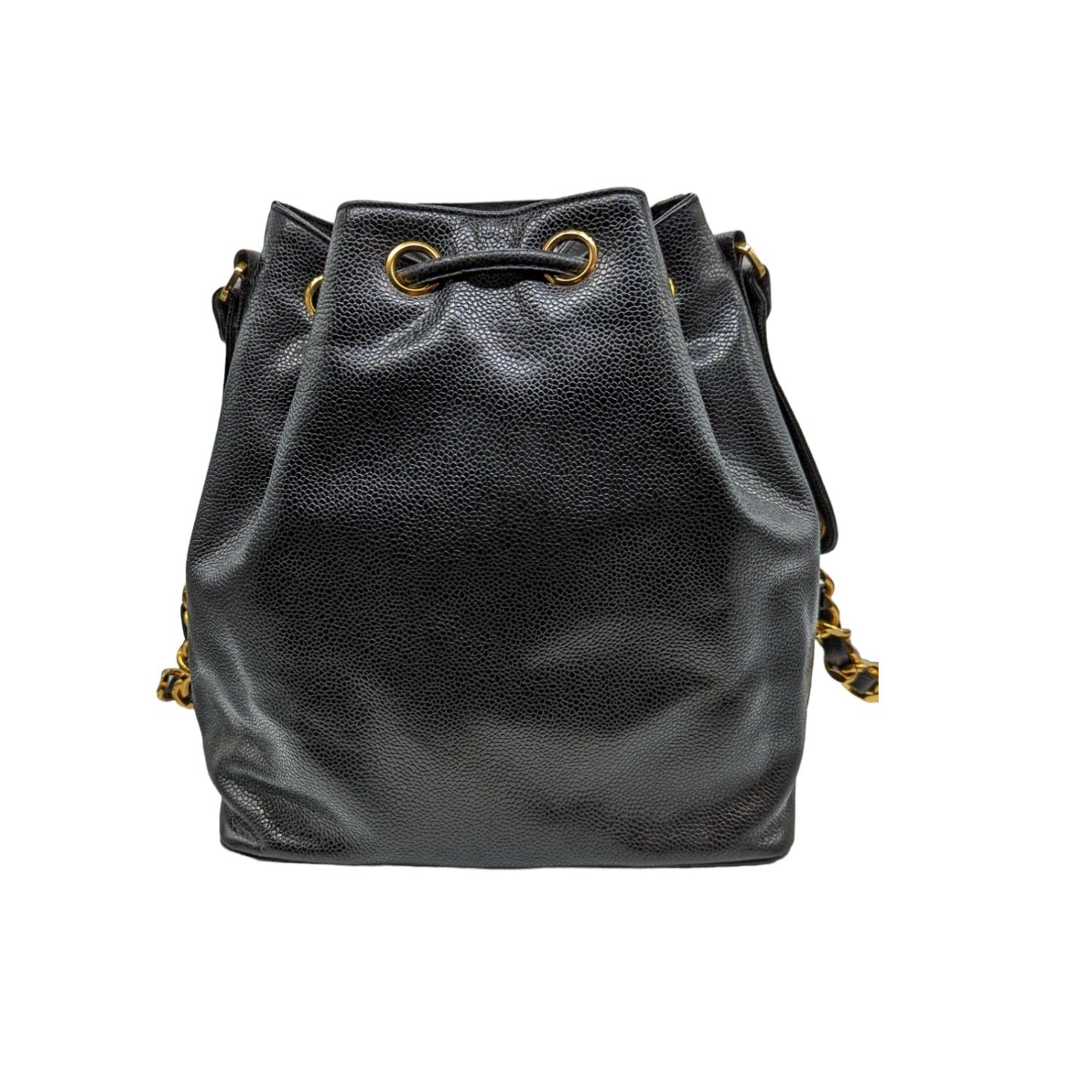 Luxury Chanel bag Vintage Grained Calfskin Timeless Drawstring Bucket Bag