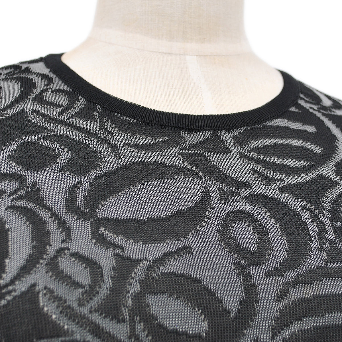 Luxury Chanel 1998 Spring abstract-pattern long-sleeve rayon top #38