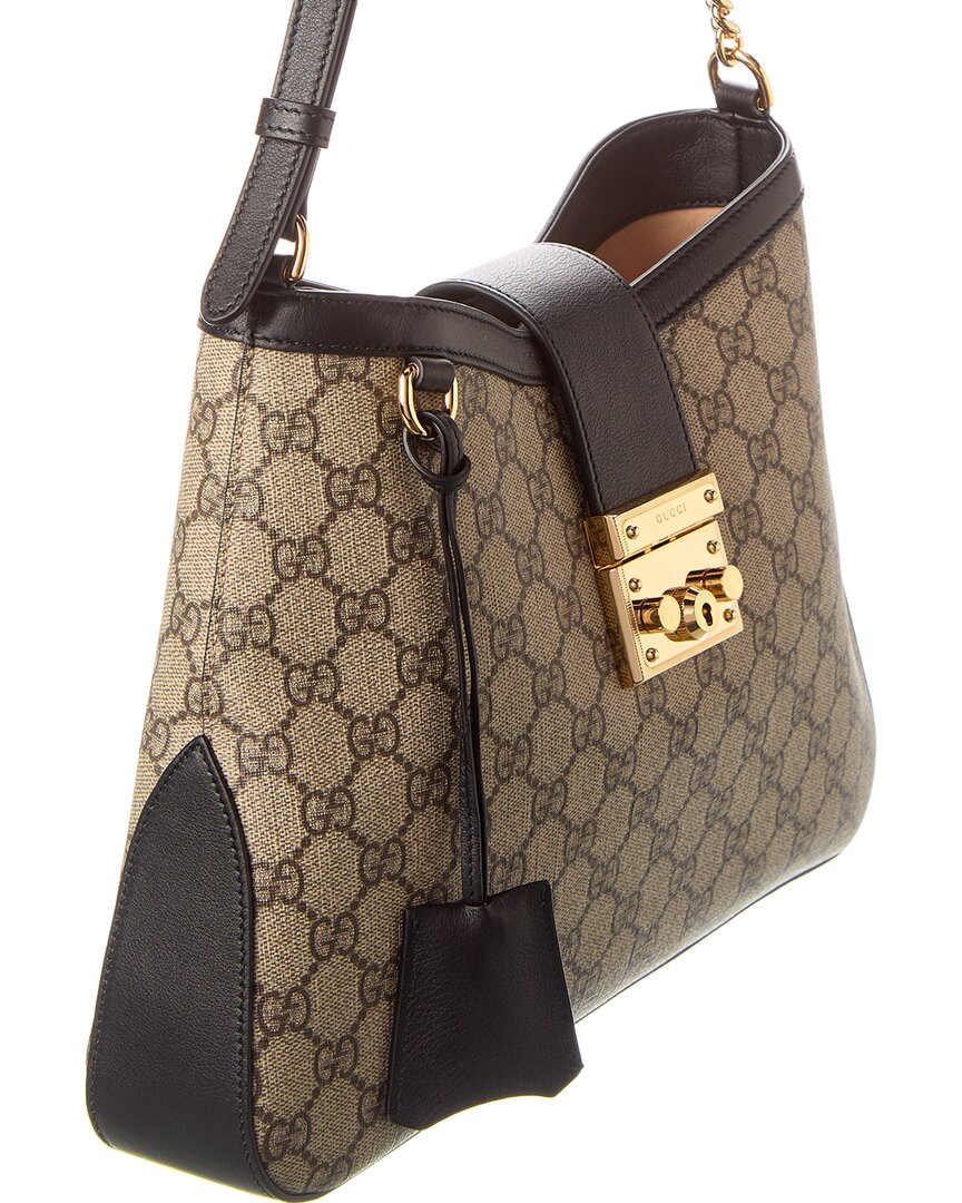 Luxury Gucci Trending 2025 Padlock Medium GG Supreme Canvas & Leather Shoulder Bag