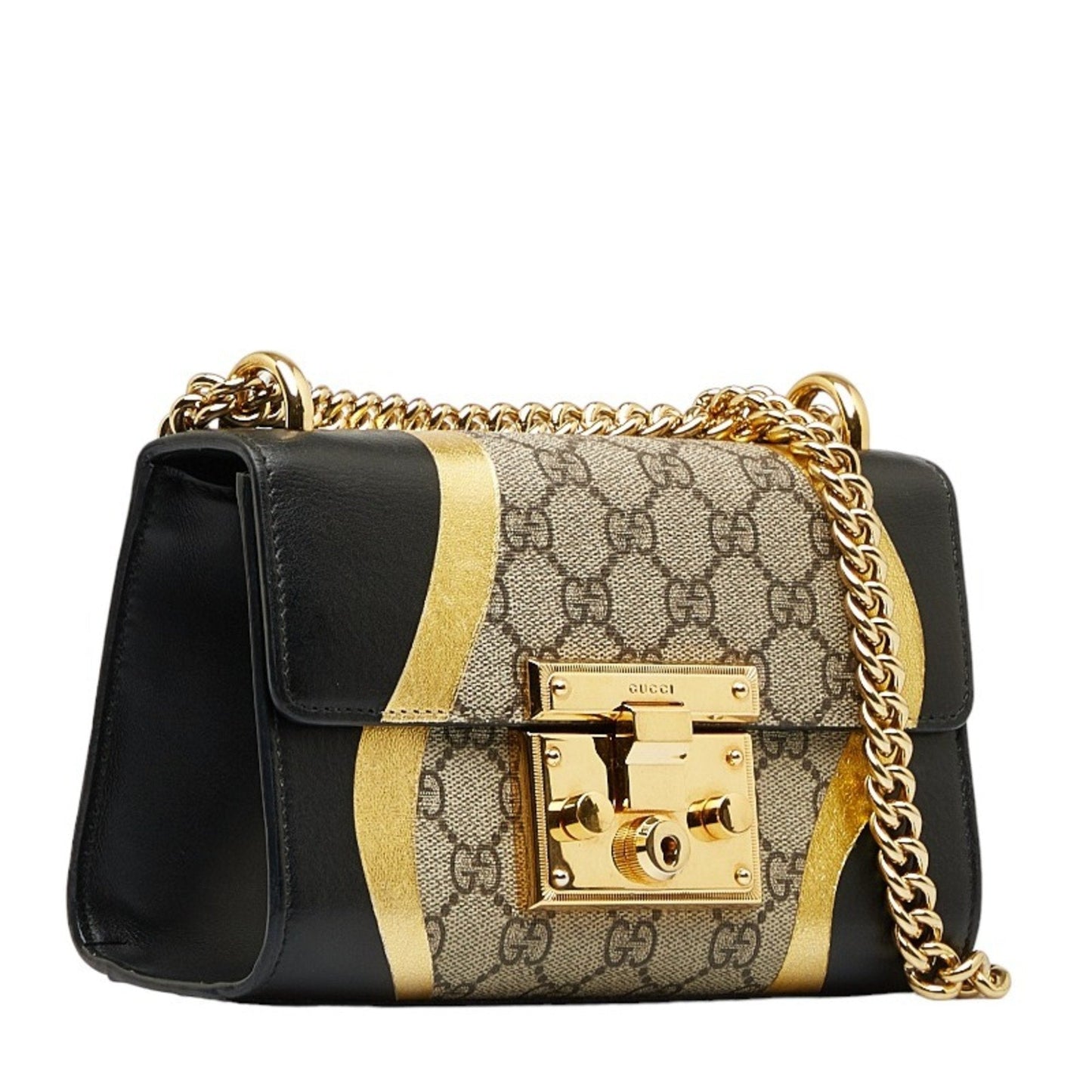 Luxury Gucci Trending 2025 Padlock  Canvas Shoulder Bag ()