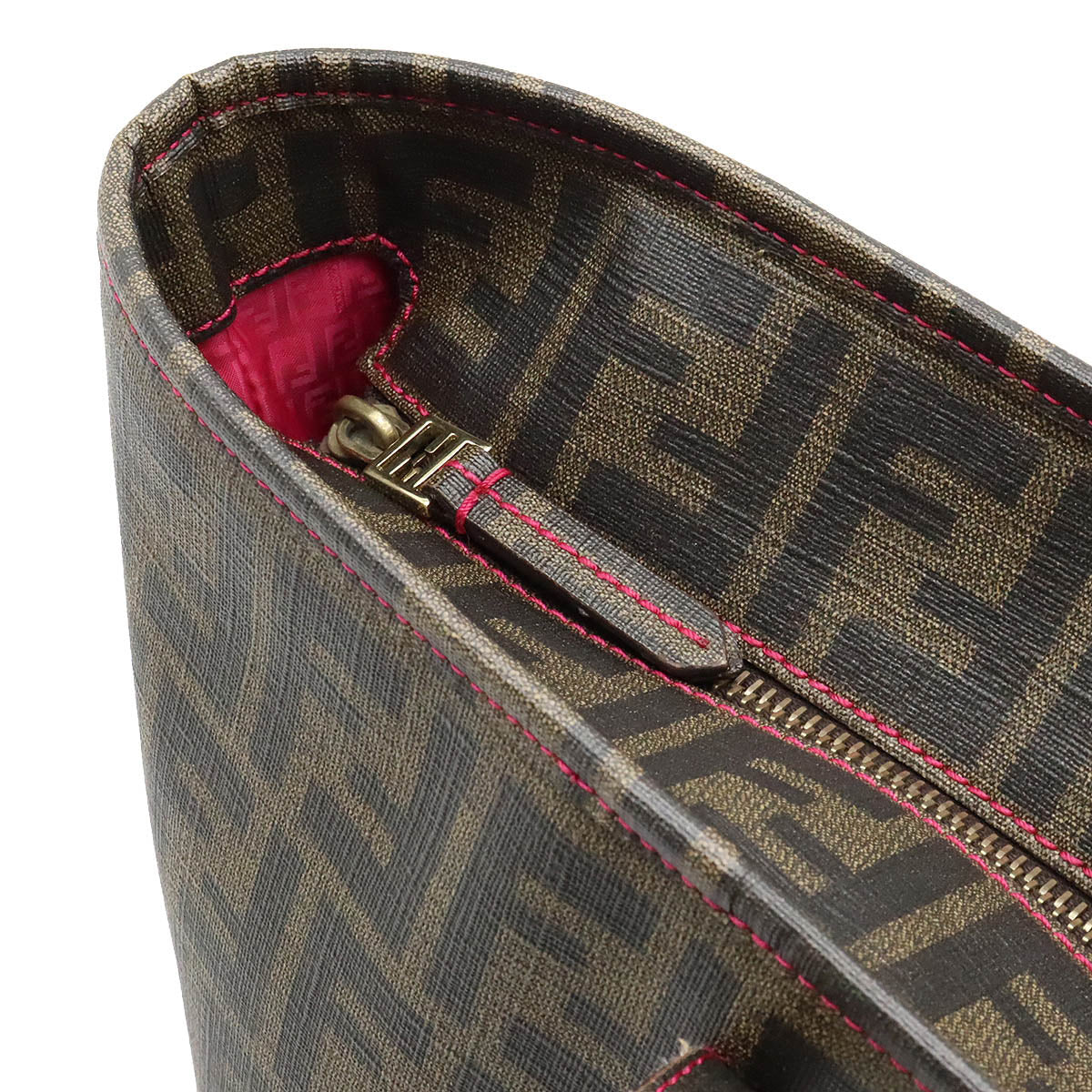 Luxury FendiZucca Canvas Tote Bag - '10s