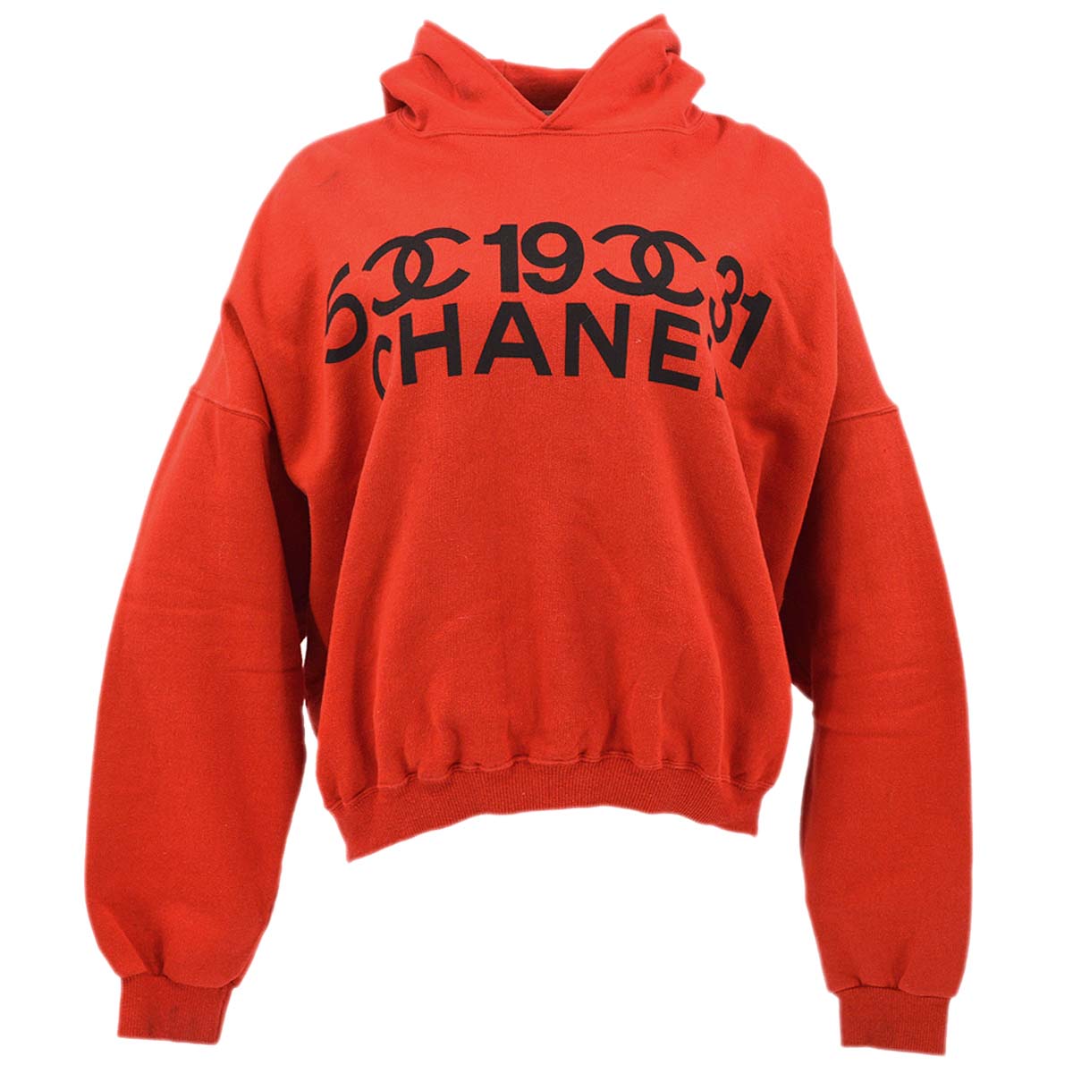 Chanel Hoodie Sweatshirt Red #XL