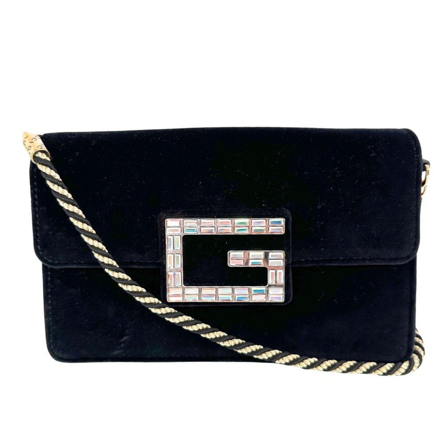 Gucci Square G  Velvet Shoulder Bag ()
