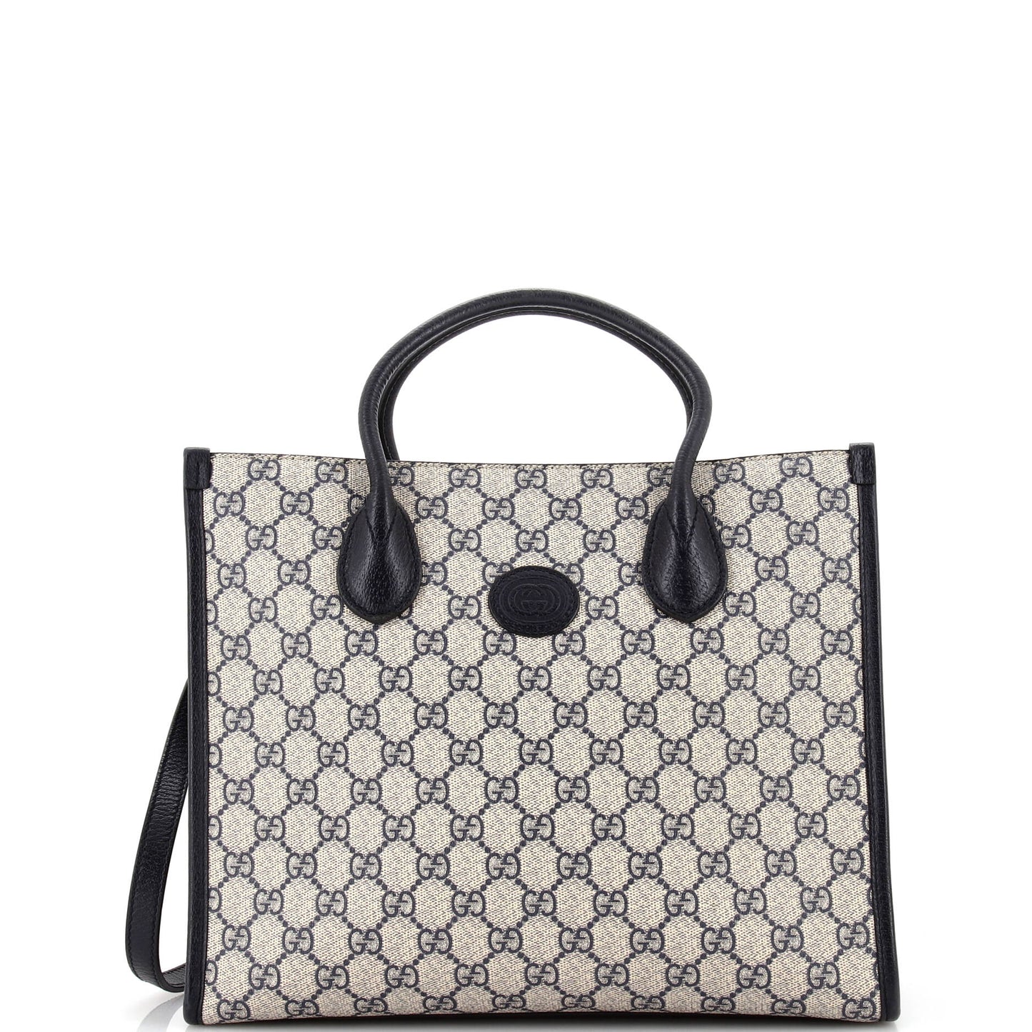 Luxury Gucci Trending 2025 Structured Top Handle Open Tote GG Coated Canvas Small