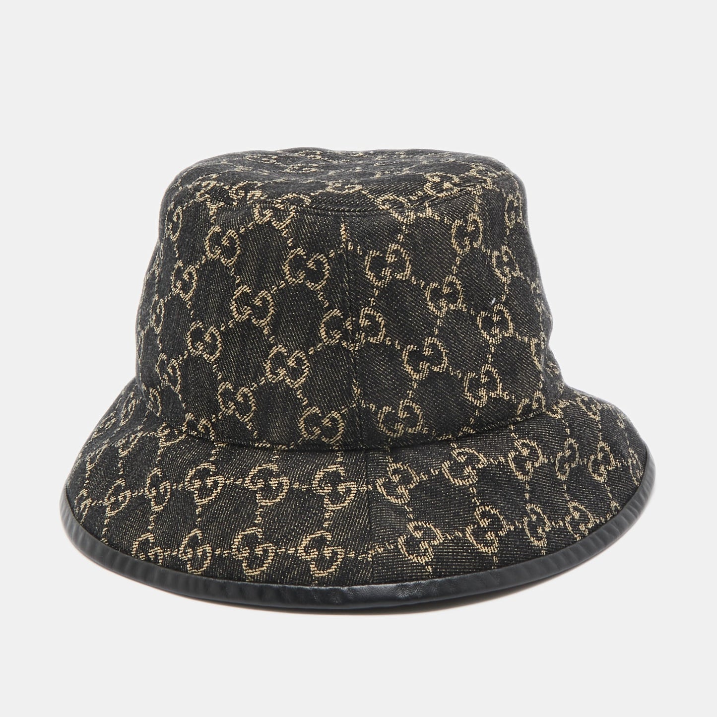 Luxury Gucci Trending 2025 Black GG Web Denim Bucket Hat