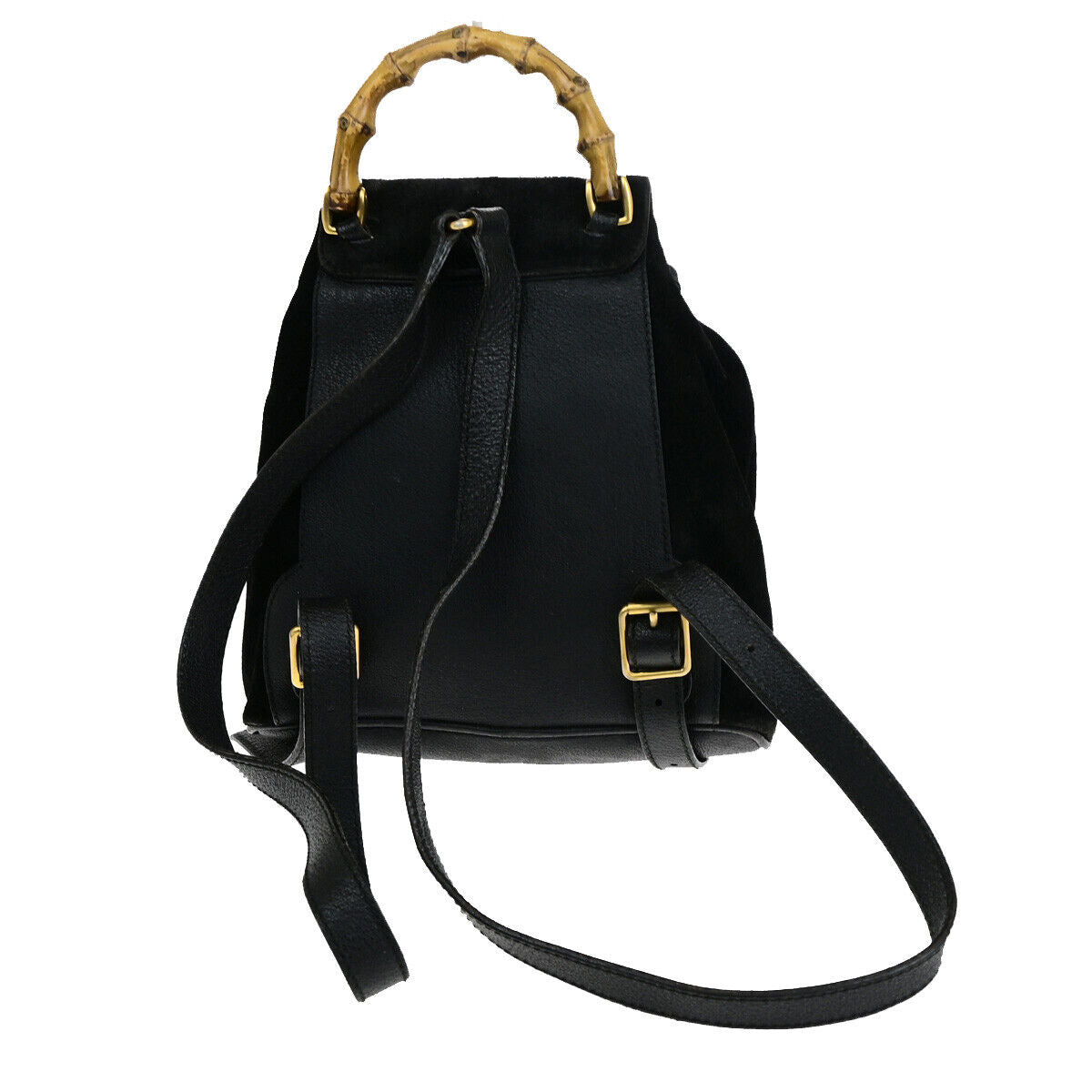 Luxury Gucci Trending 2025 Bamboo  Suede Backpack Bag ()