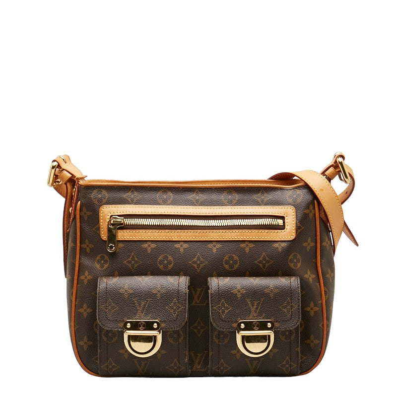 Louis Vuitton Monogram Hudson GM Shoulder Bag M40045 Brown PVC Leather  Louis Vuitton