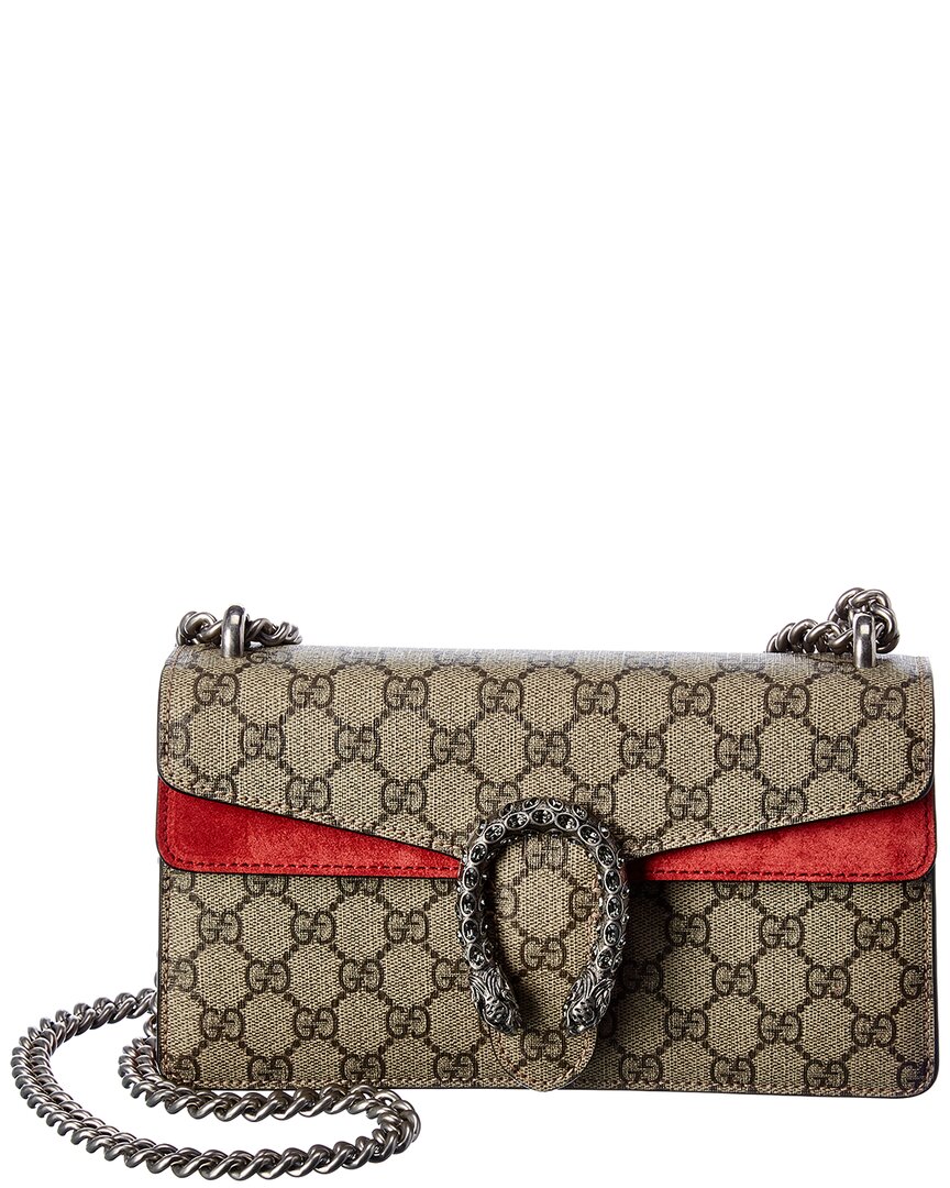 Luxury Gucci Trending 2025 Dionysus Small GG Supreme Canvas & Suede Shoulder Bag