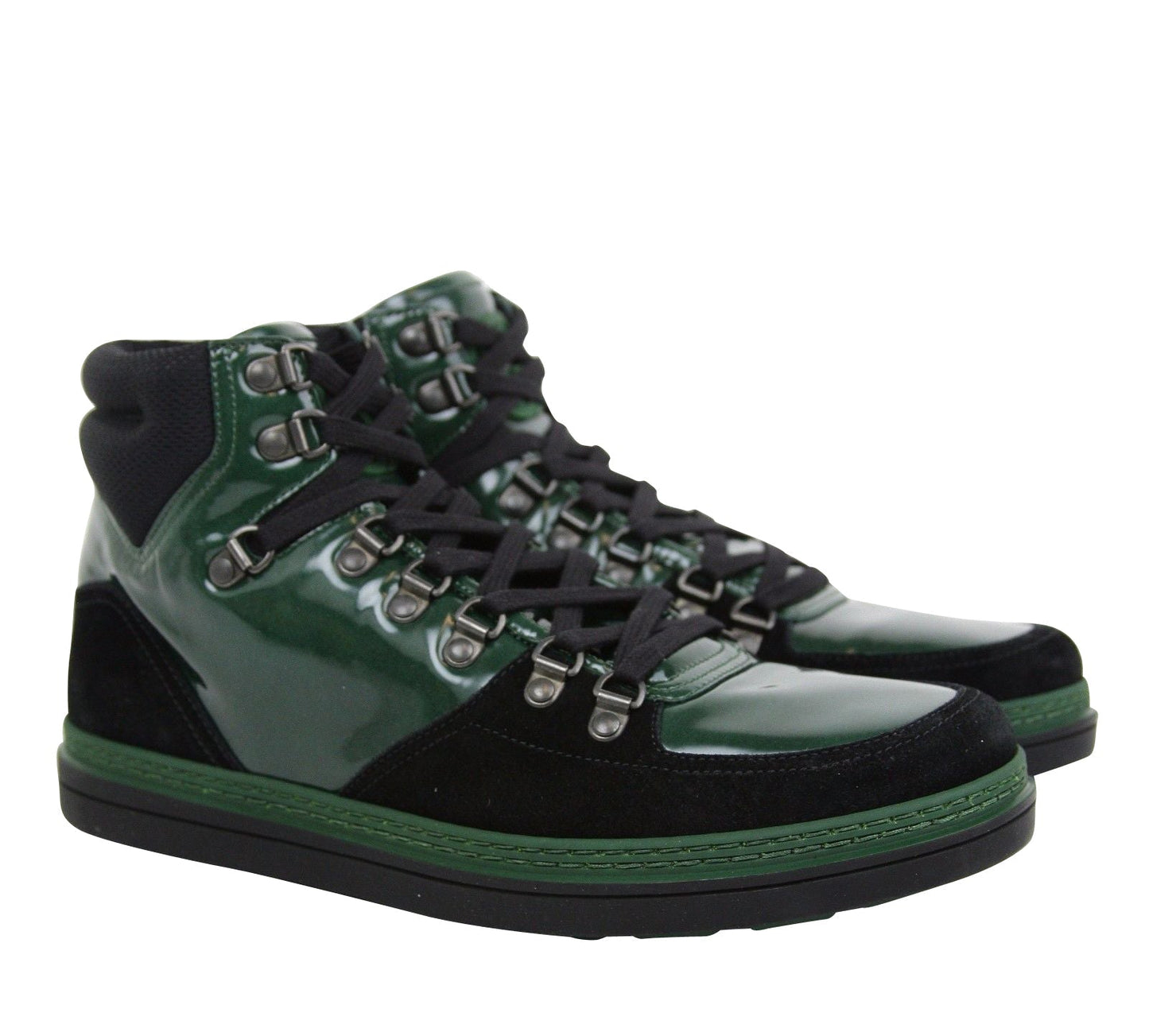 Gucci Men's Contrast Combo High top  Suede Leather Sneaker