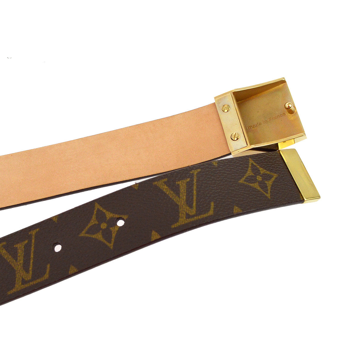 Louis Vuitton Monogram Ceinture Carre Belt M6800 Small Good