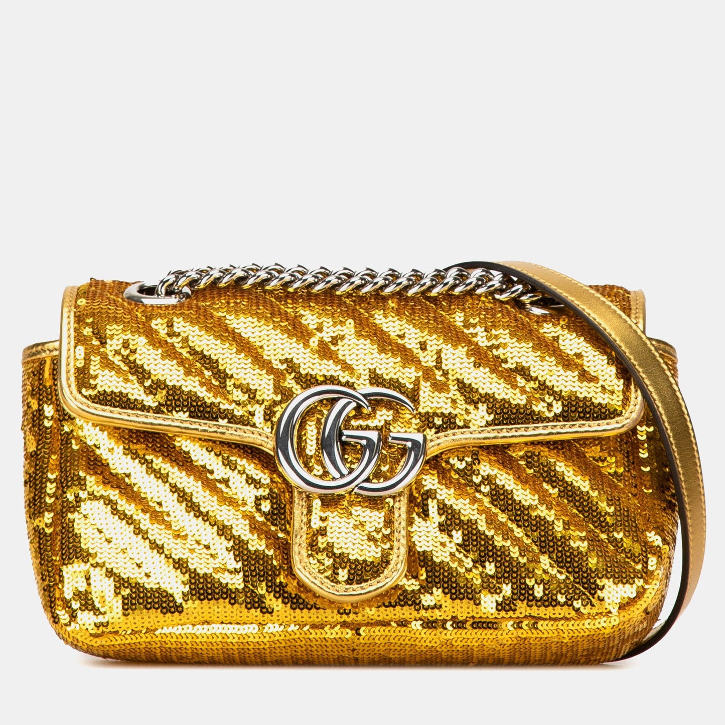 Luxury Gucci Trending 2025 Small GG Marmont Sequined Crossbody Bag