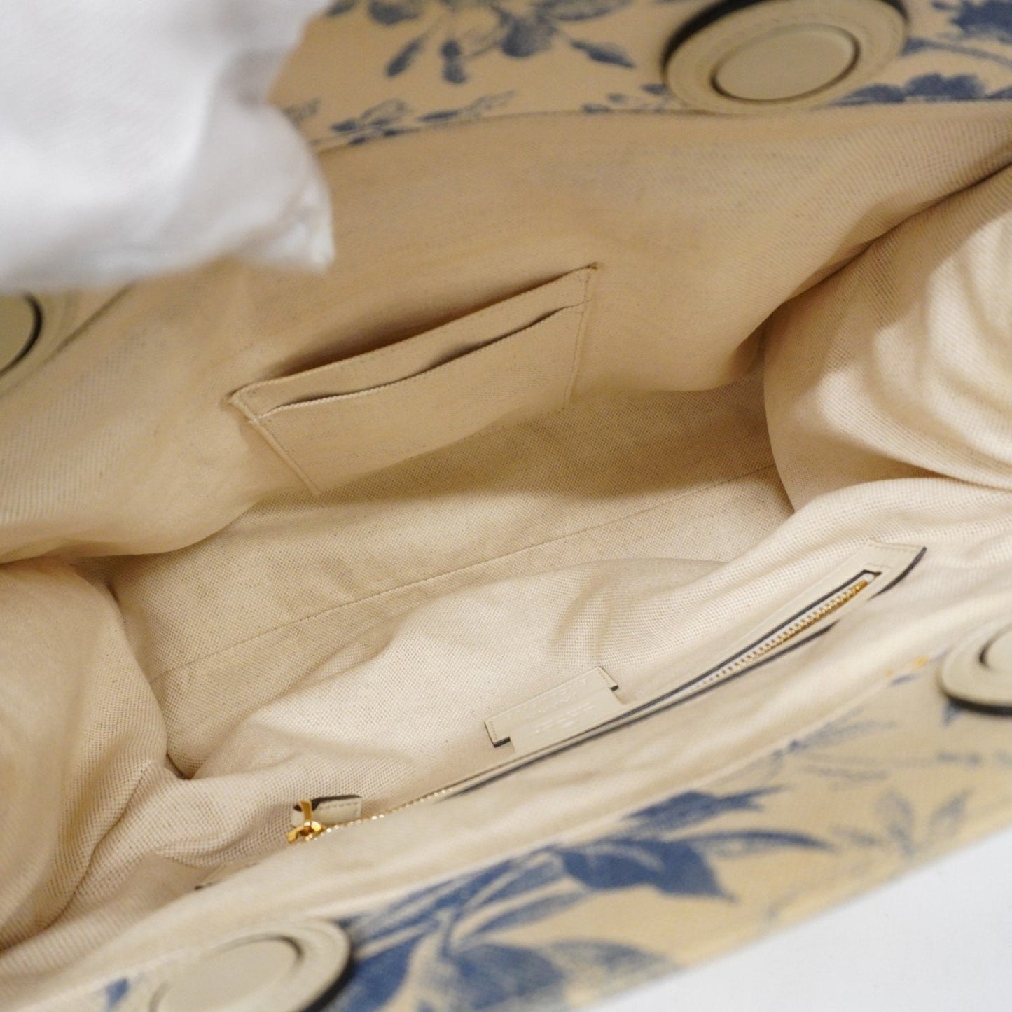 Gucci blue ivory Canvas Tote Bag