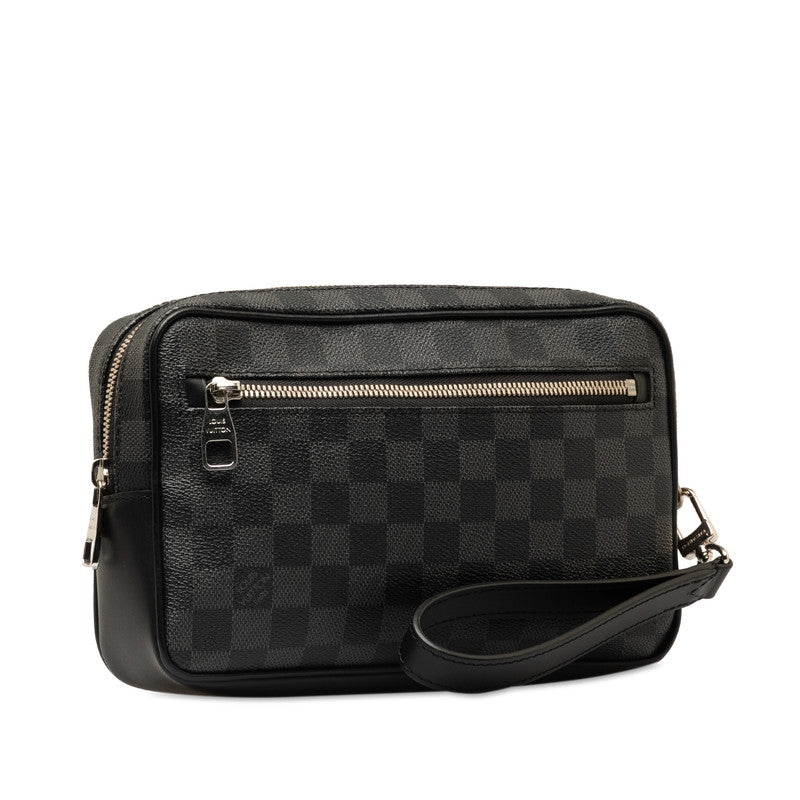 Louis Vuitton Damier Graphite Pochette Cass Second Bag Backpack N41664 Black PVC Leather  Louis Vuitton