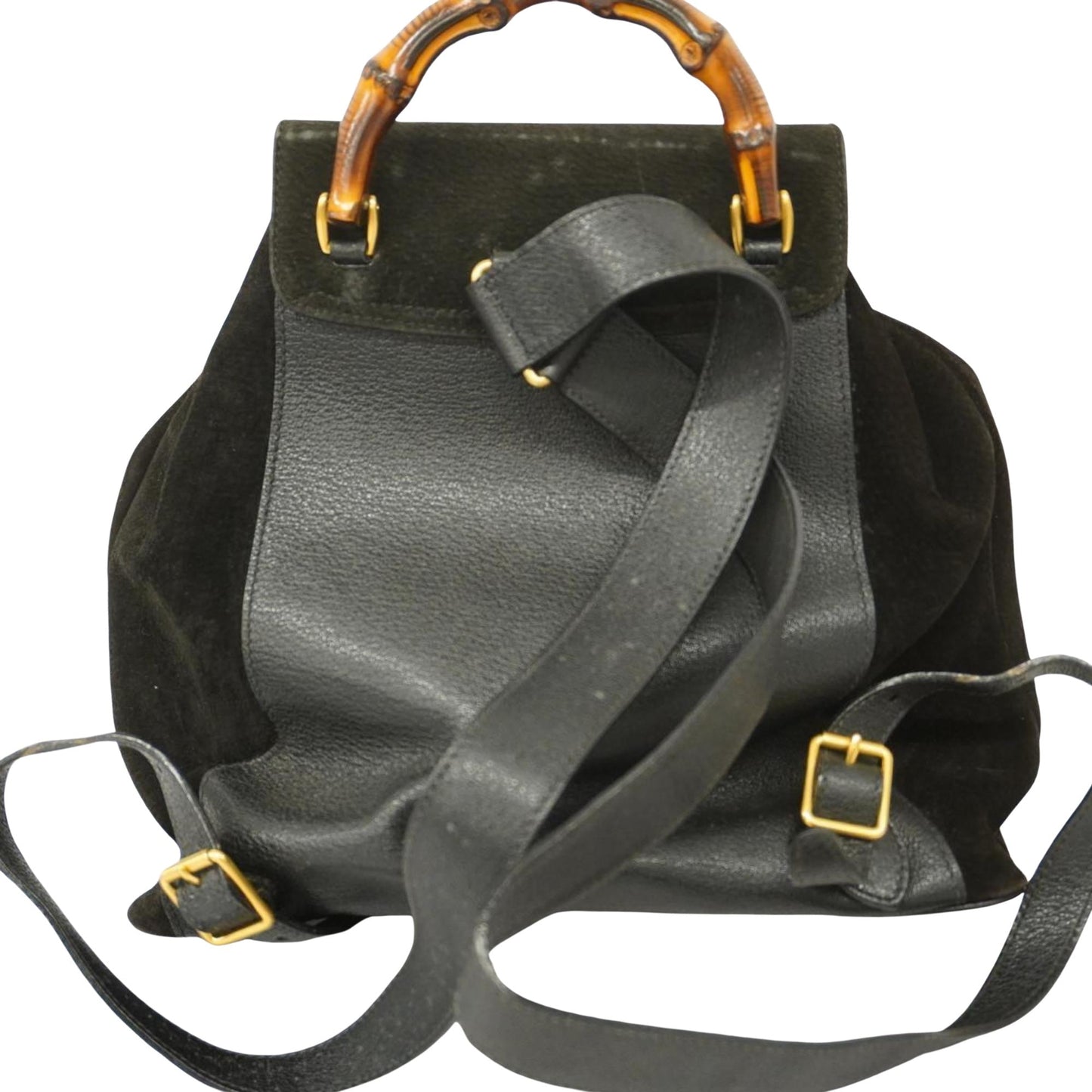 Luxury Gucci Trending 2025 Bamboo  Suede Backpack Bag ()