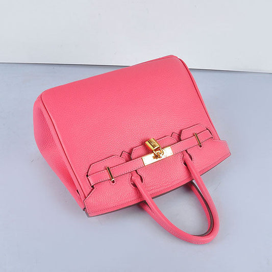 Luxury Hermes Birkin 30cm Togo Leather Handbags Lip Pink Golden