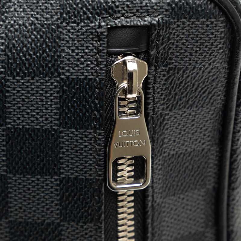 Louis Vuitton Damier Graphite Pochette Cass Second Bag Backpack N41664 Black PVC Leather  Louis Vuitton