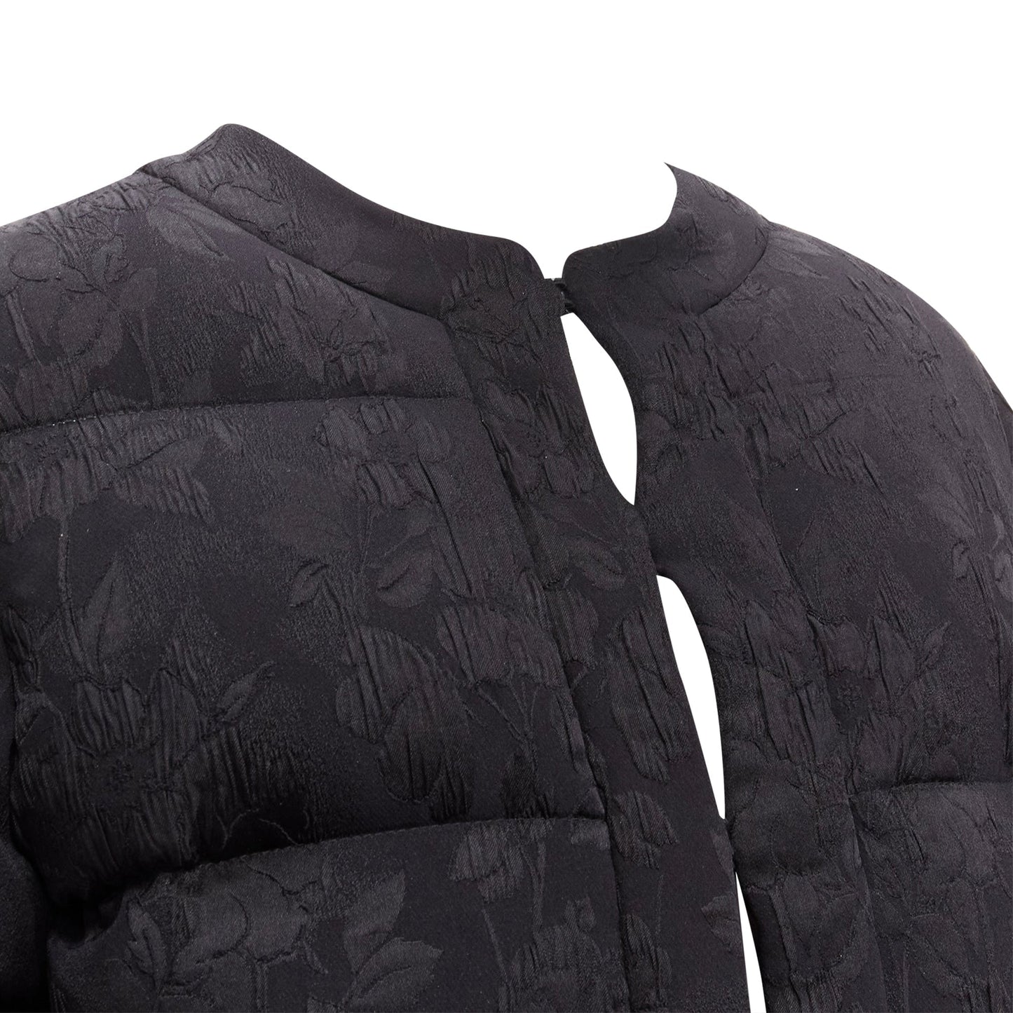 Gucci floral silk jacquard goose down padded puffer jacket