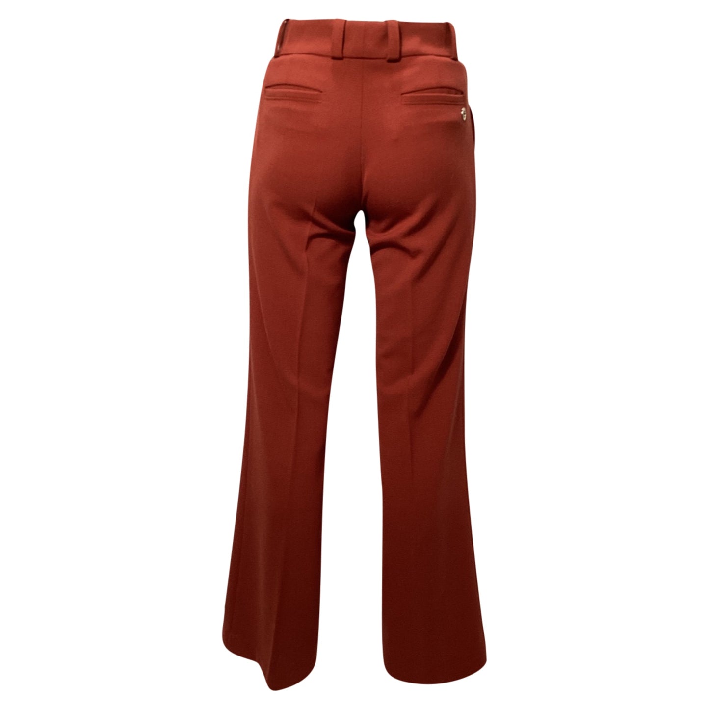 Gucci Flared Leg Trousers in Red Wool