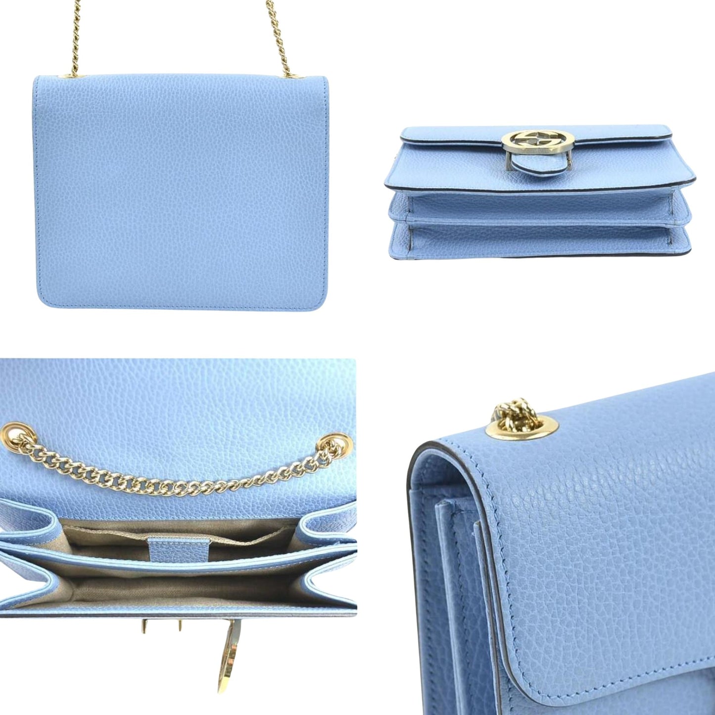 Gucci Interlocking  Leather Shoulder Bag ()